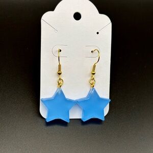 Glow in the Dark Star Earrings- HANDMADE